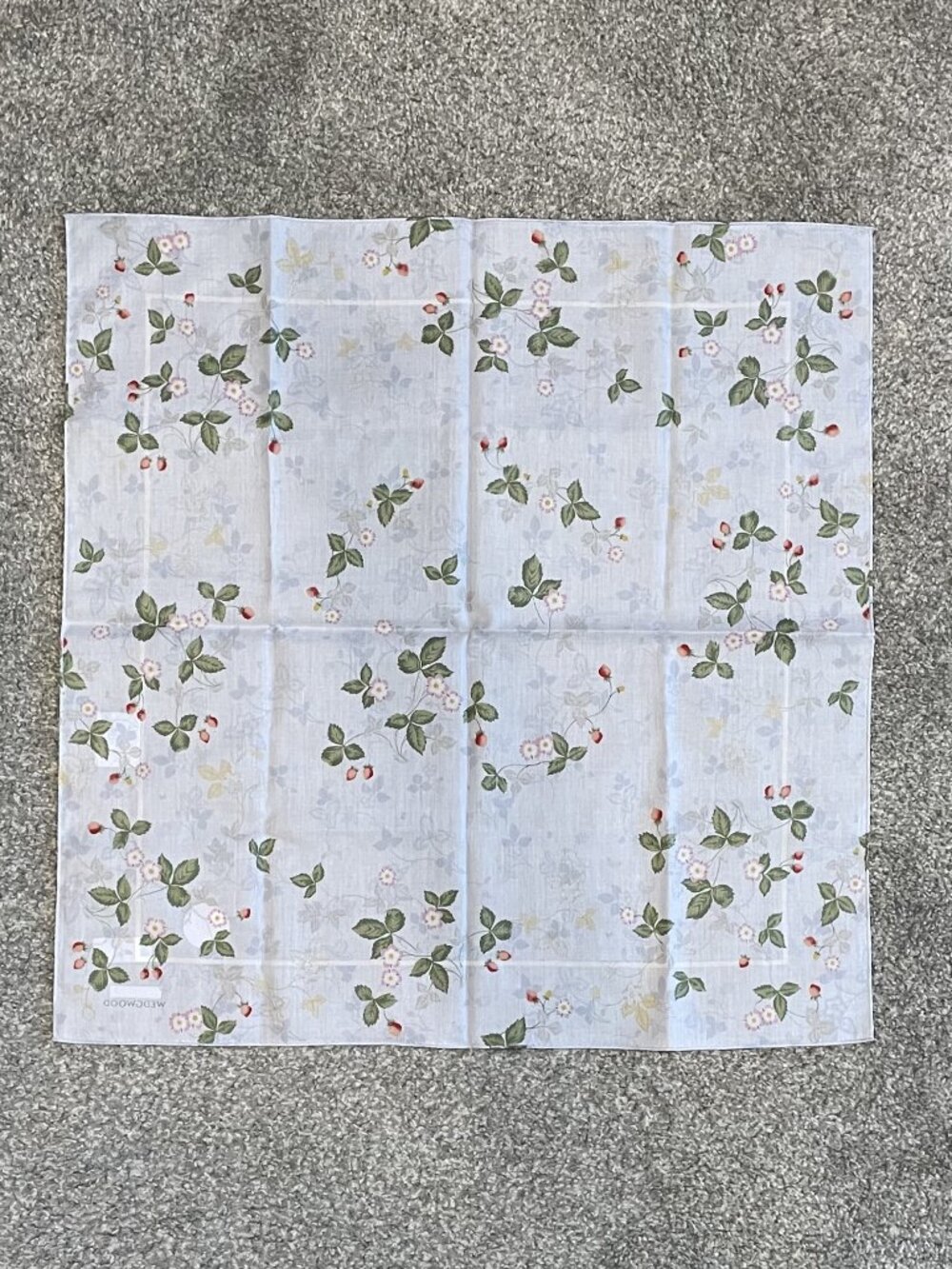 Wedgwood Japan Blue Floral Print Handkerchief - NWT